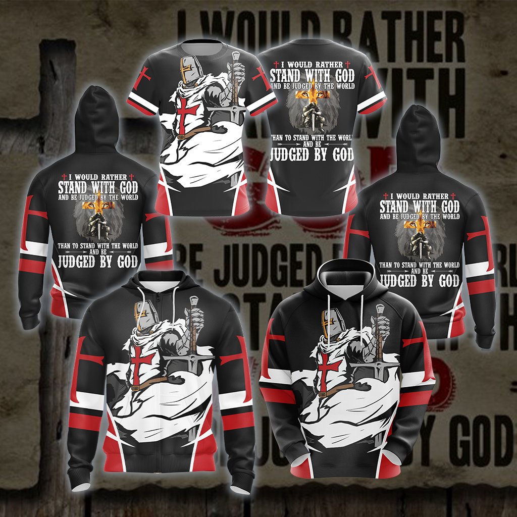 I Would Rather Stand With God And Be Judge By The World - Christian Unisex Zip Up Hoodie