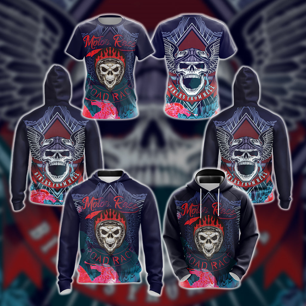 Biker From Hell Unisex 3D Hoodie