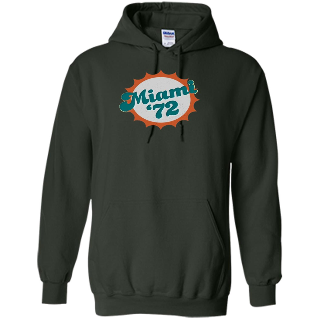 Miami 1972 Shirt Undefeated Sports Vintage T-shirt Forest Green