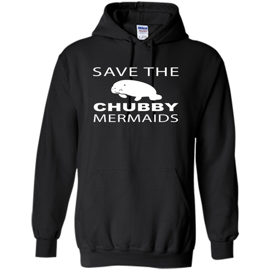 Mermaids T-shirt Save The Chubby Mermaids Black