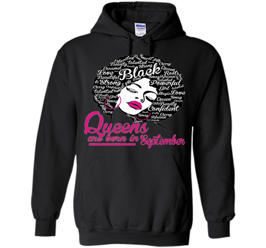 Queens Are Born In September - Strong Black Woman T-shirt Royal