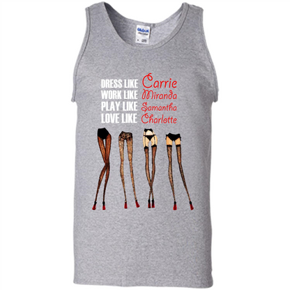 Lifestyle T-shirt Dress Like Carrie Work Like Miranda Play Like Samantha Love Like Charlott Sport Grey