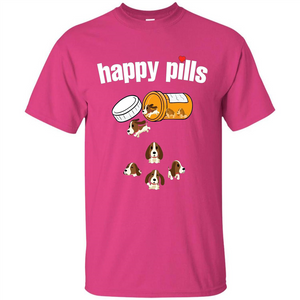 Dog Lover T-shirt Happy Pills T-shirt