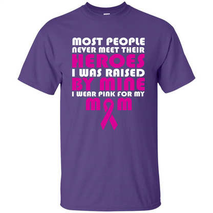 Cancer Awareness T-shirt Most People Never Meet Their Heroes T-shirt Purple
