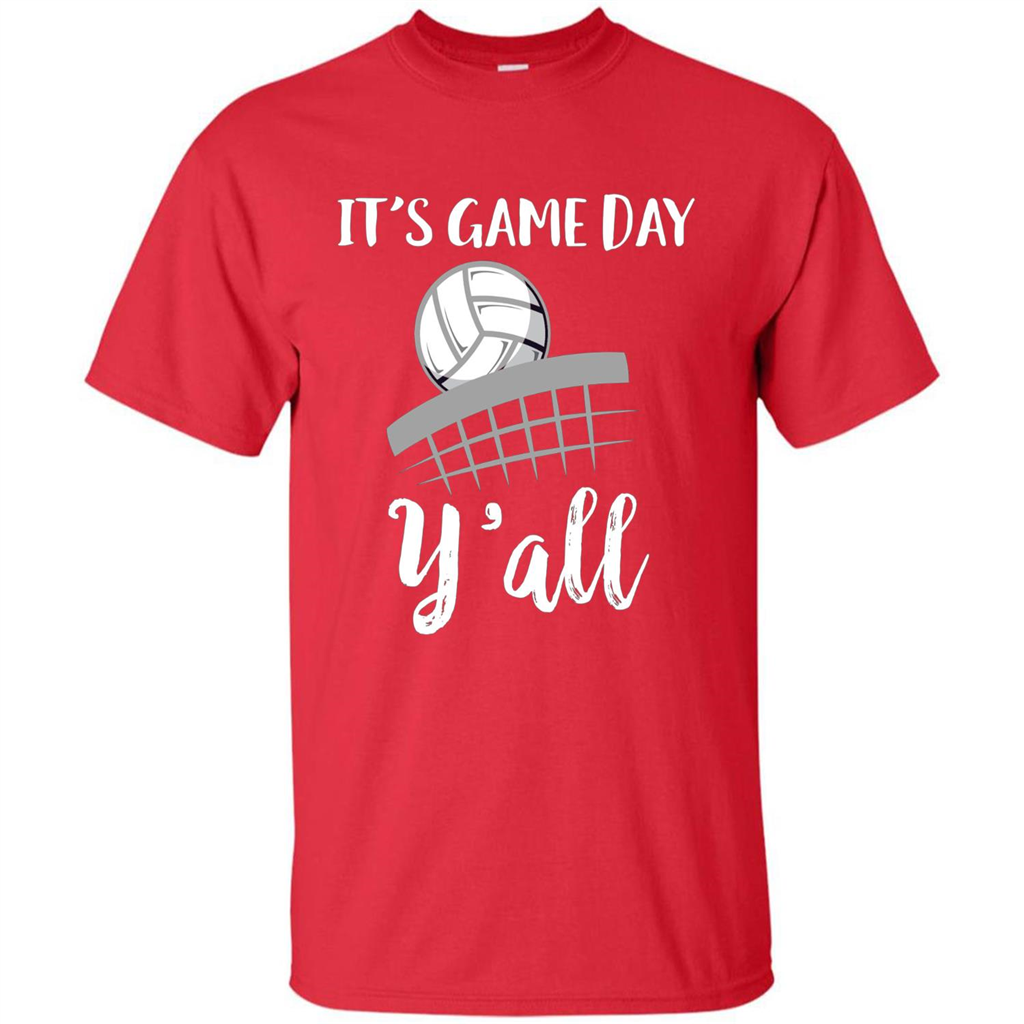 Volleyball Lovers T-shirt It's Game Day Y'all Tshirt Red