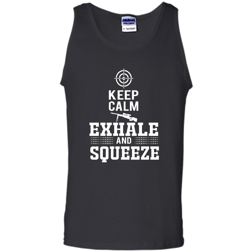 Keep Calm - Exhale and Squeeze T-shirt Black