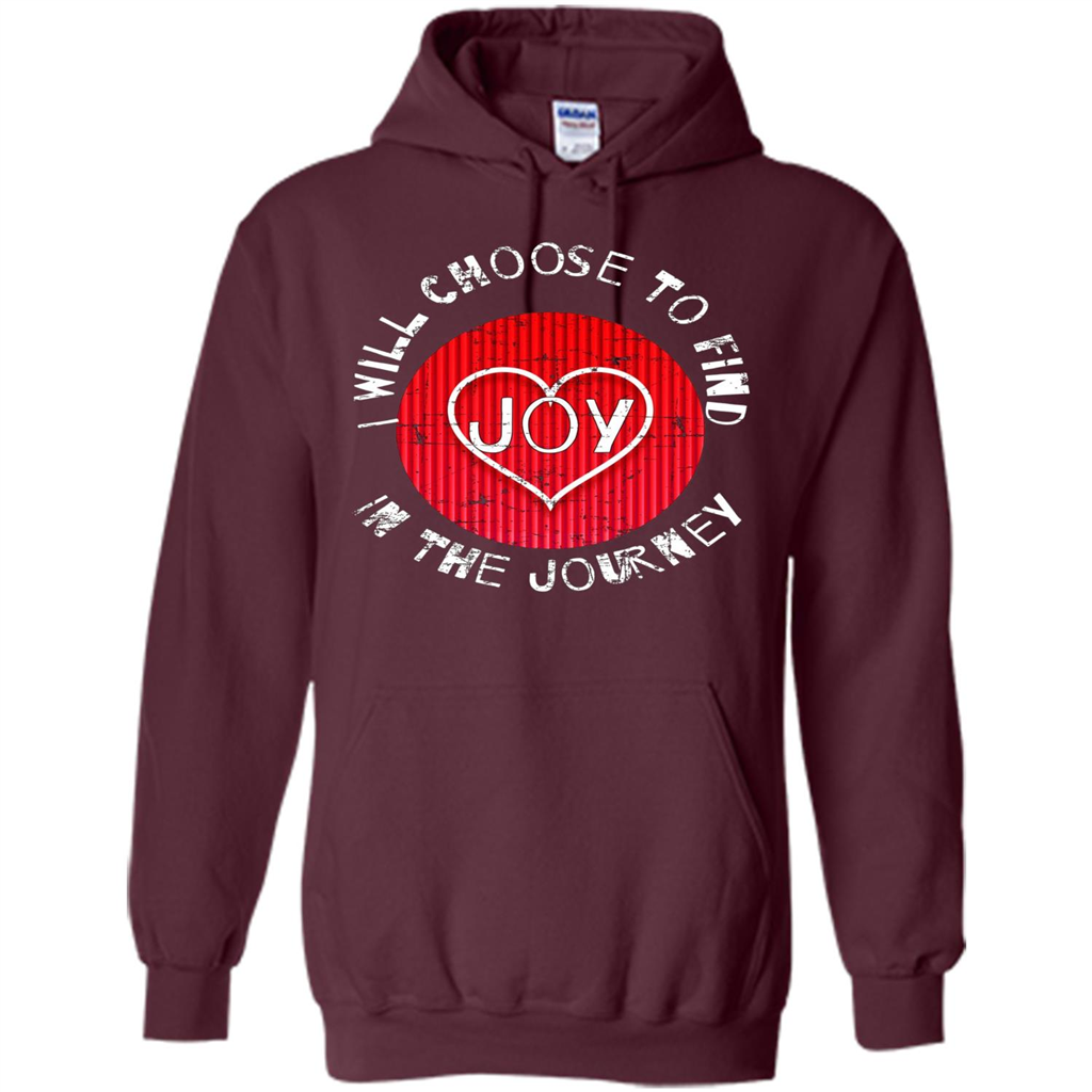 Christian T-shirt I Choose To Find Joy In My Journey Maroon