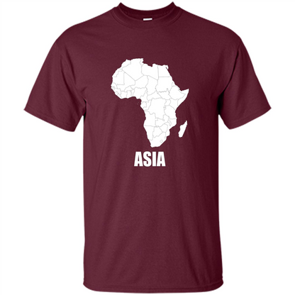 Africa Asia Funny t-shirts - Humor T-shirts Maroon
