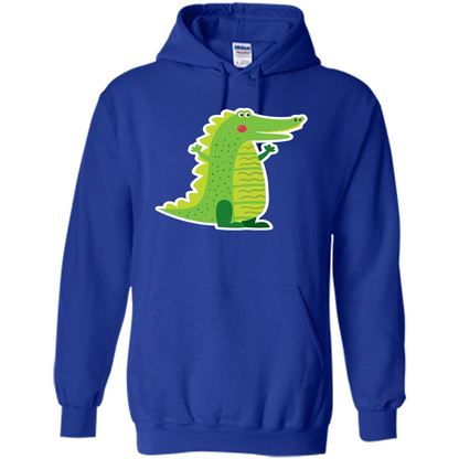 Cute Smiling Crocodile Animal Lover T-shirt Royal