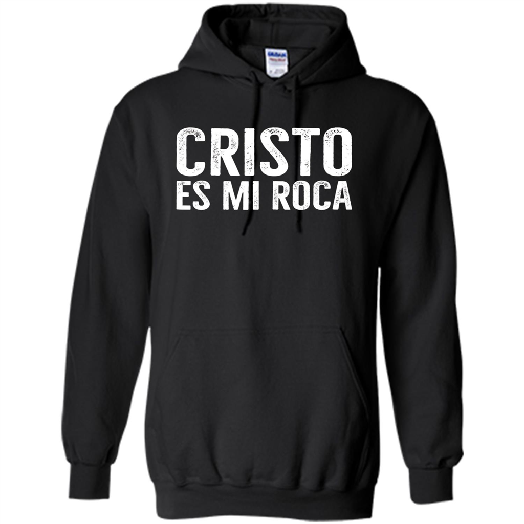 Cristo Es Mi Roca T-shirt Spanish Christian Message Black