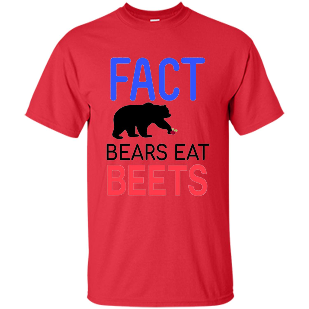FACT Bears Eat Beets T-shirt Funny Men Women Novelty Gift Red
