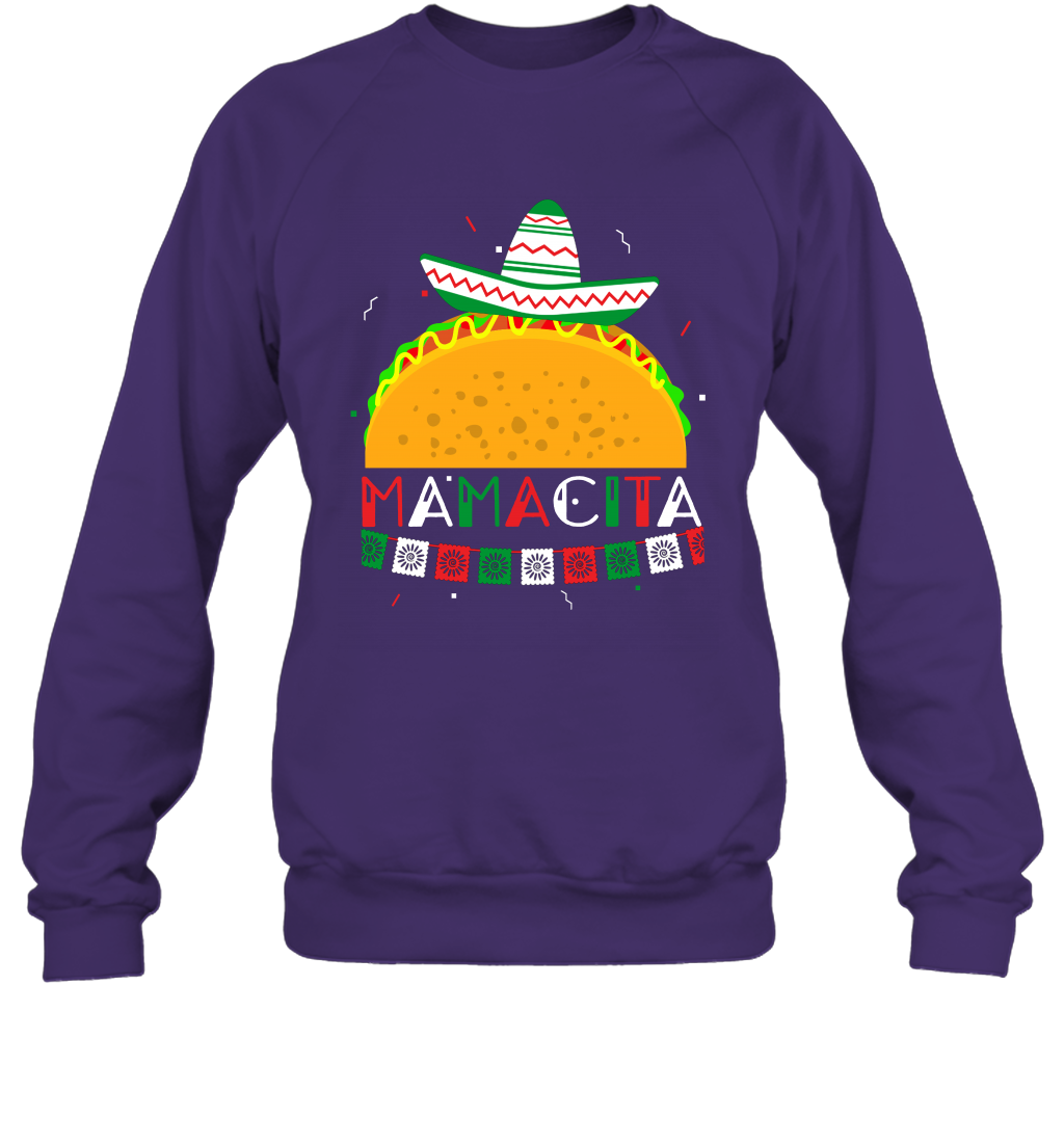 Mamacita Taco Tacos Mexican Cactus Cinco De Mayo Shirt Sweatshirt Sweatshirt Purple