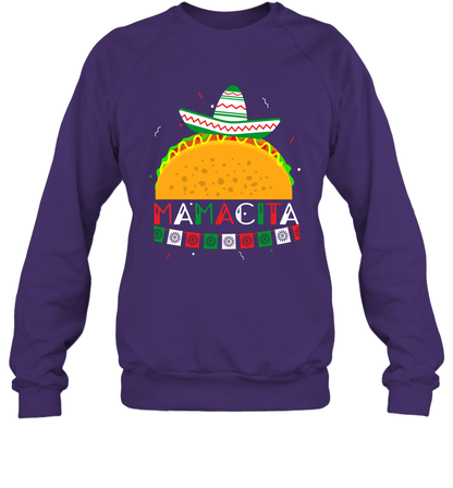 Mamacita Taco Tacos Mexican Cactus Cinco De Mayo Shirt Sweatshirt Sweatshirt Purple