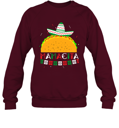 Mamacita Taco Tacos Mexican Cactus Cinco De Mayo Shirt Sweatshirt Sweatshirt Maroon