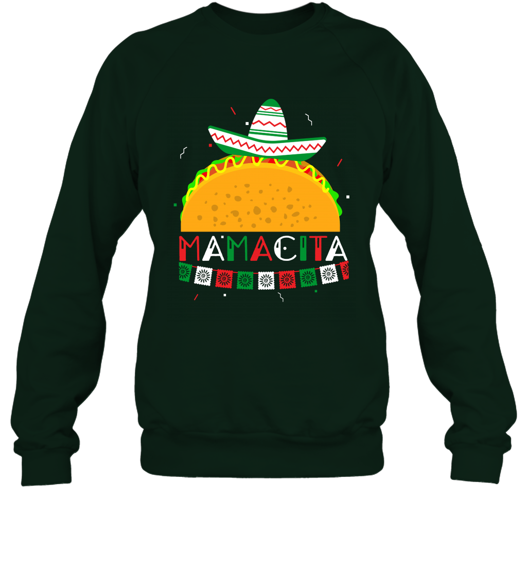 Mamacita Taco Tacos Mexican Cactus Cinco De Mayo Shirt Sweatshirt Sweatshirt Forest