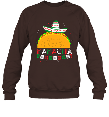 Mamacita Taco Tacos Mexican Cactus Cinco De Mayo Shirt Sweatshirt Sweatshirt Dark Chocolate