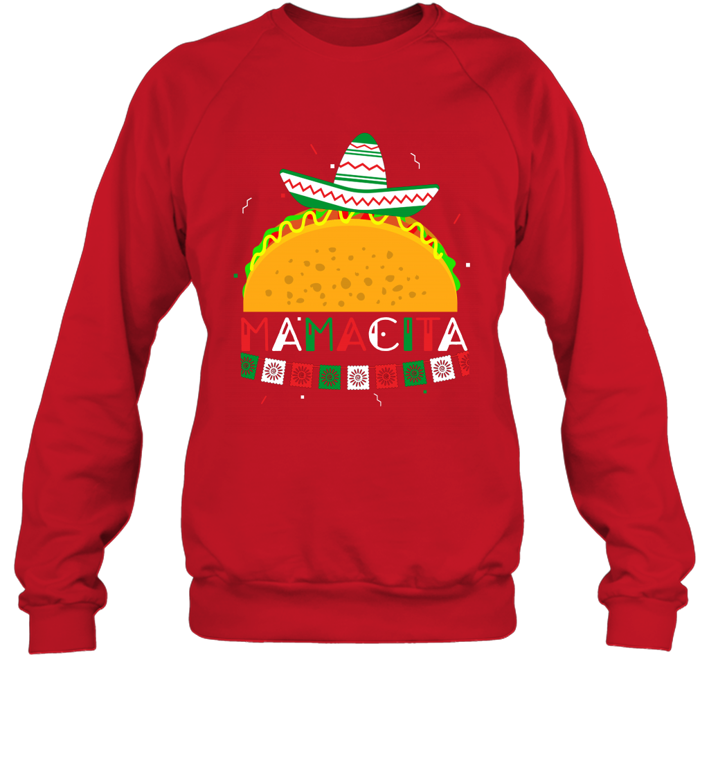 Mamacita Taco Tacos Mexican Cactus Cinco De Mayo Shirt Sweatshirt Sweatshirt Red