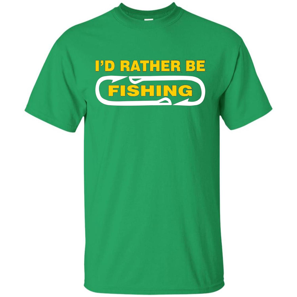 I'd Rather Be Love Fishing T-shirt Irish Green