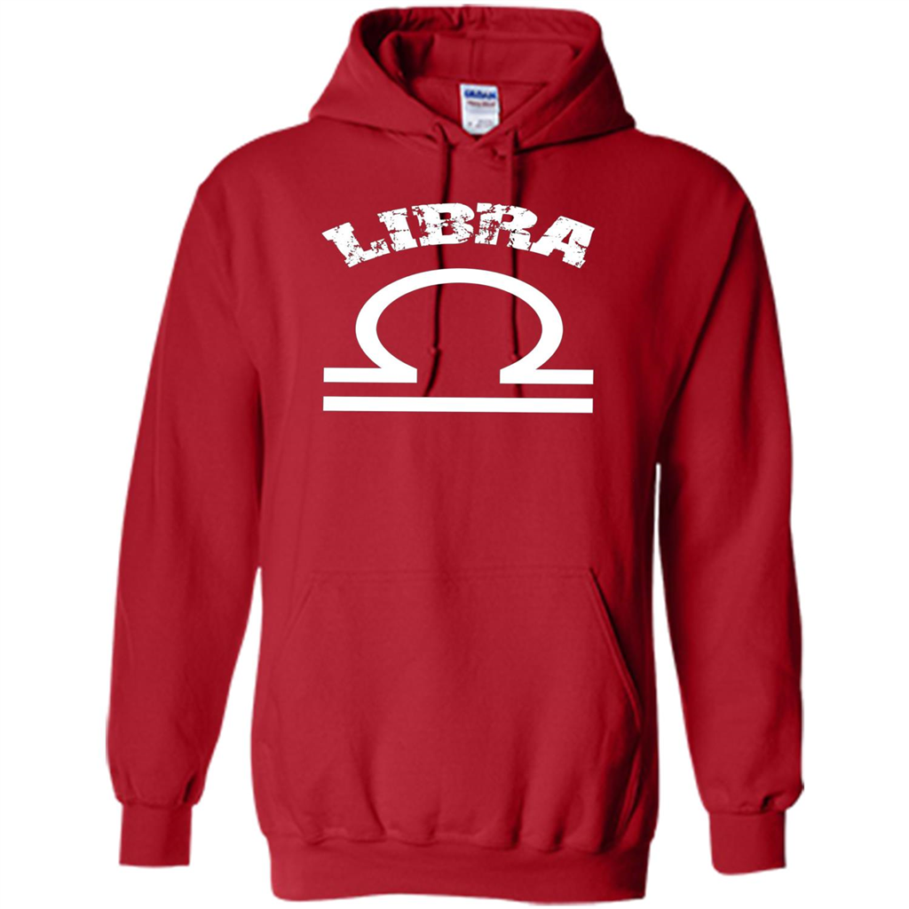 Libra T-shirt Libra Symbol Zodiac October Birthday T-shirt Red