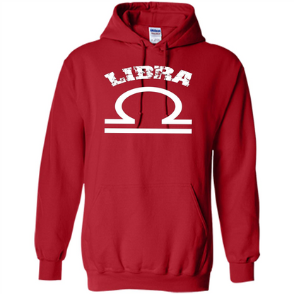 Libra T-shirt Libra Symbol Zodiac October Birthday T-shirt Red
