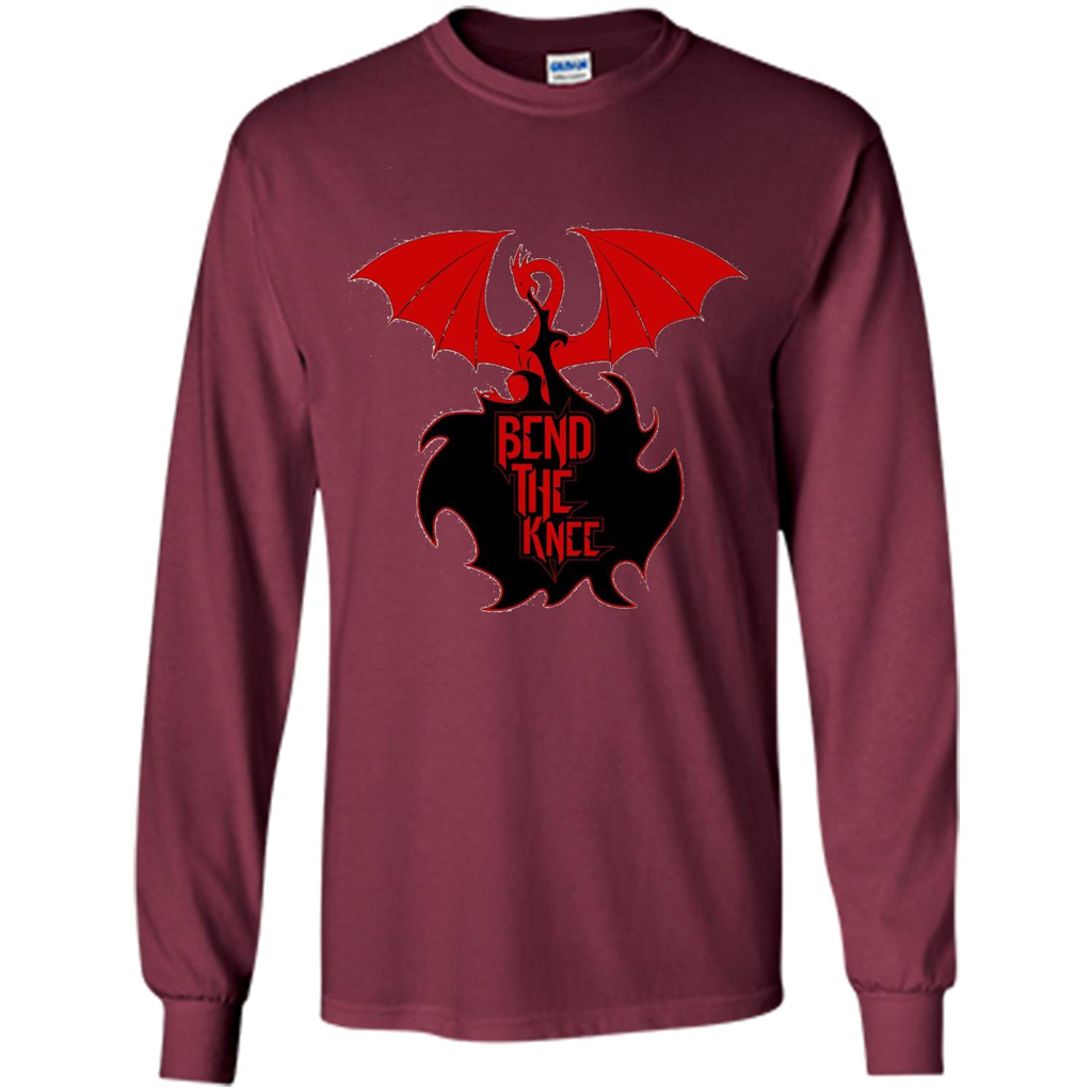Movies T-shirt Bend The Knee T-shirt Maroon