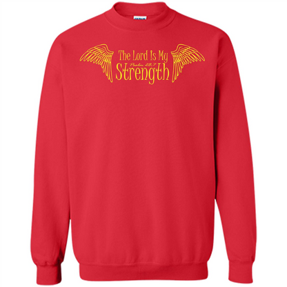 Christian T-shirt The Lord Is My Strength Red