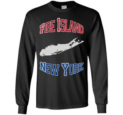 Fire Island New York T-shirt Black