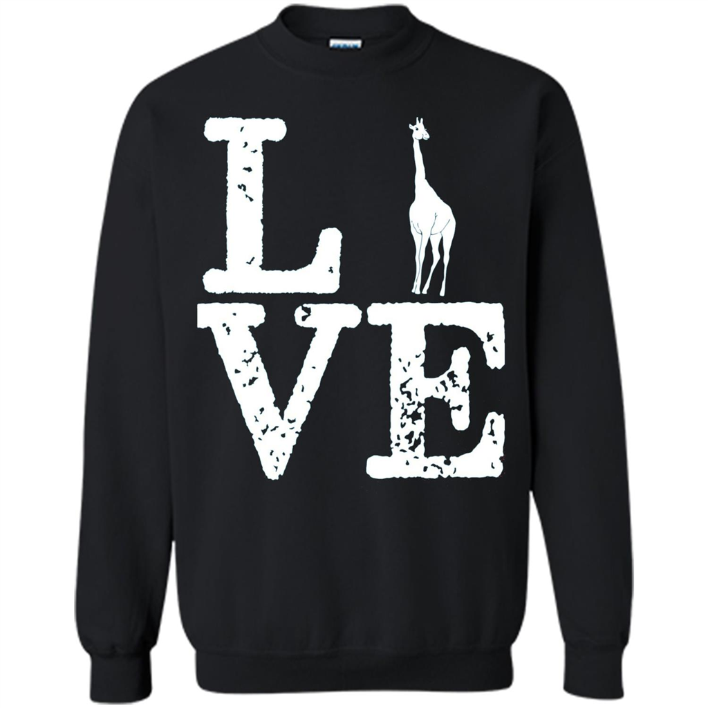 I Love Giraffe T-Shirt Black
