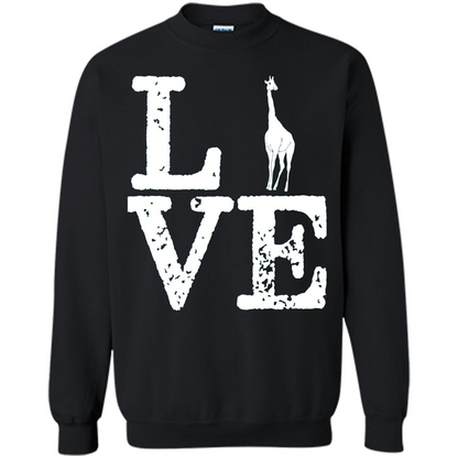 I Love Giraffe T-Shirt Black
