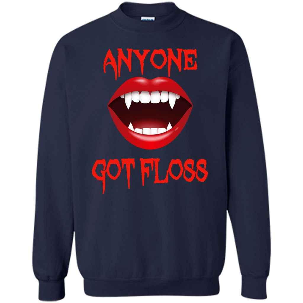 Anyone Got Floss Halloween Vampire T Shirt Scary Dental Fun