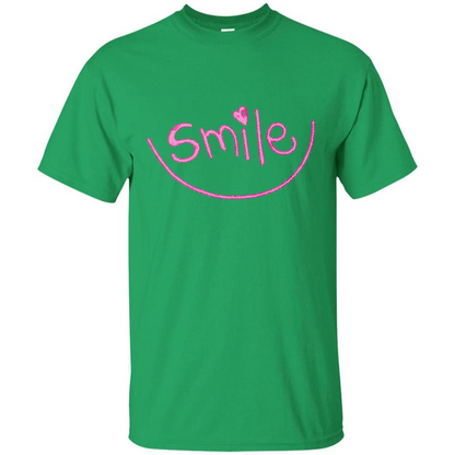 Smile Happy Motivational Smiley Face T-Shirts Irish Green