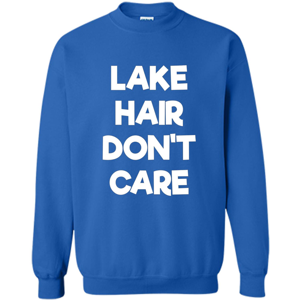 Lake Hair Don't Care T-shirt Royal