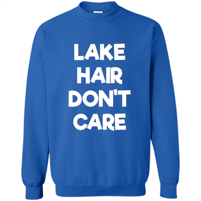 Lake Hair Don't Care T-shirt Royal