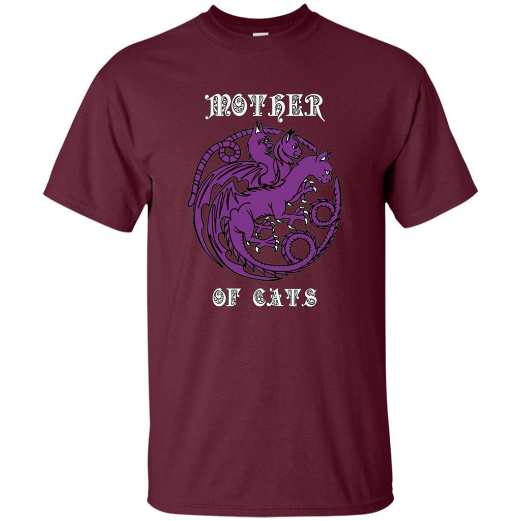 Mother Of Cats T-shirt Maroon