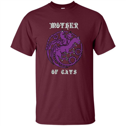 Mother Of Cats T-shirt Maroon