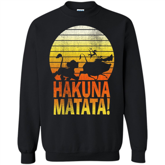 Cartoon T-shirt The Lion King Hakuna Matata Black