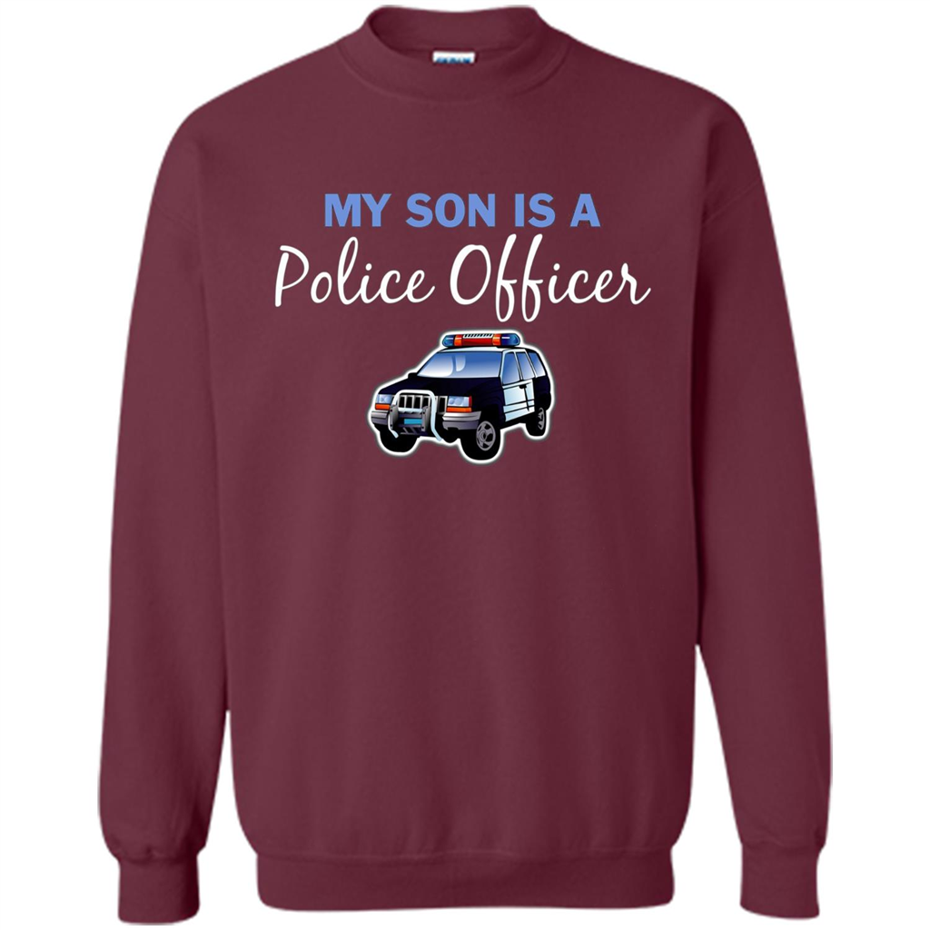 My Son Is A Police Officer T-Shirt Maroon