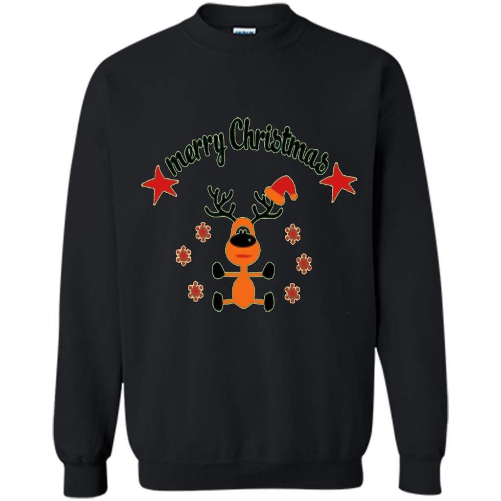 Snowman T-shirt Merry Christmas Black