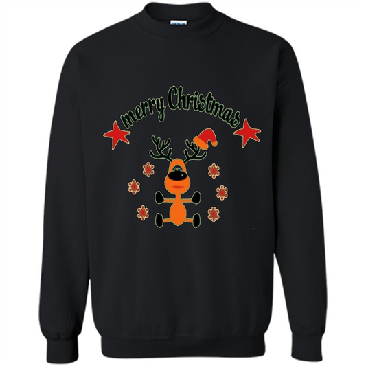 Snowman T-shirt Merry Christmas Black