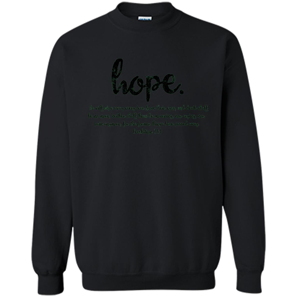 Hope Inspiration Tshirt With Bible Quote Black