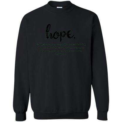 Hope Inspiration Tshirt With Bible Quote Black