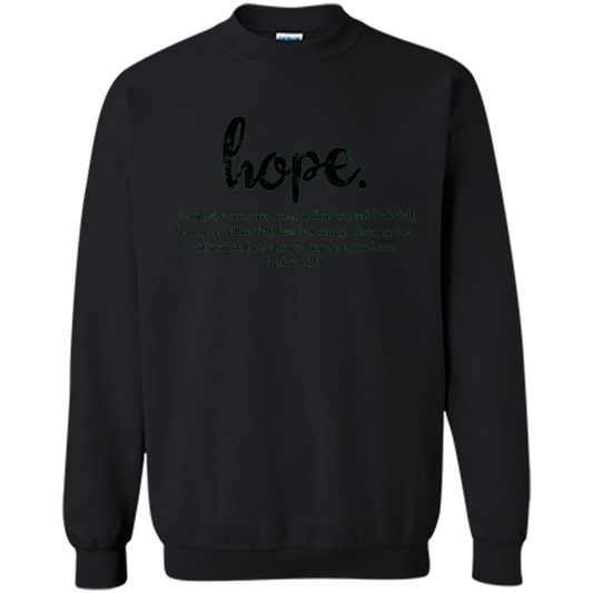 Hope Inspiration Tshirt With Bible Quote Black