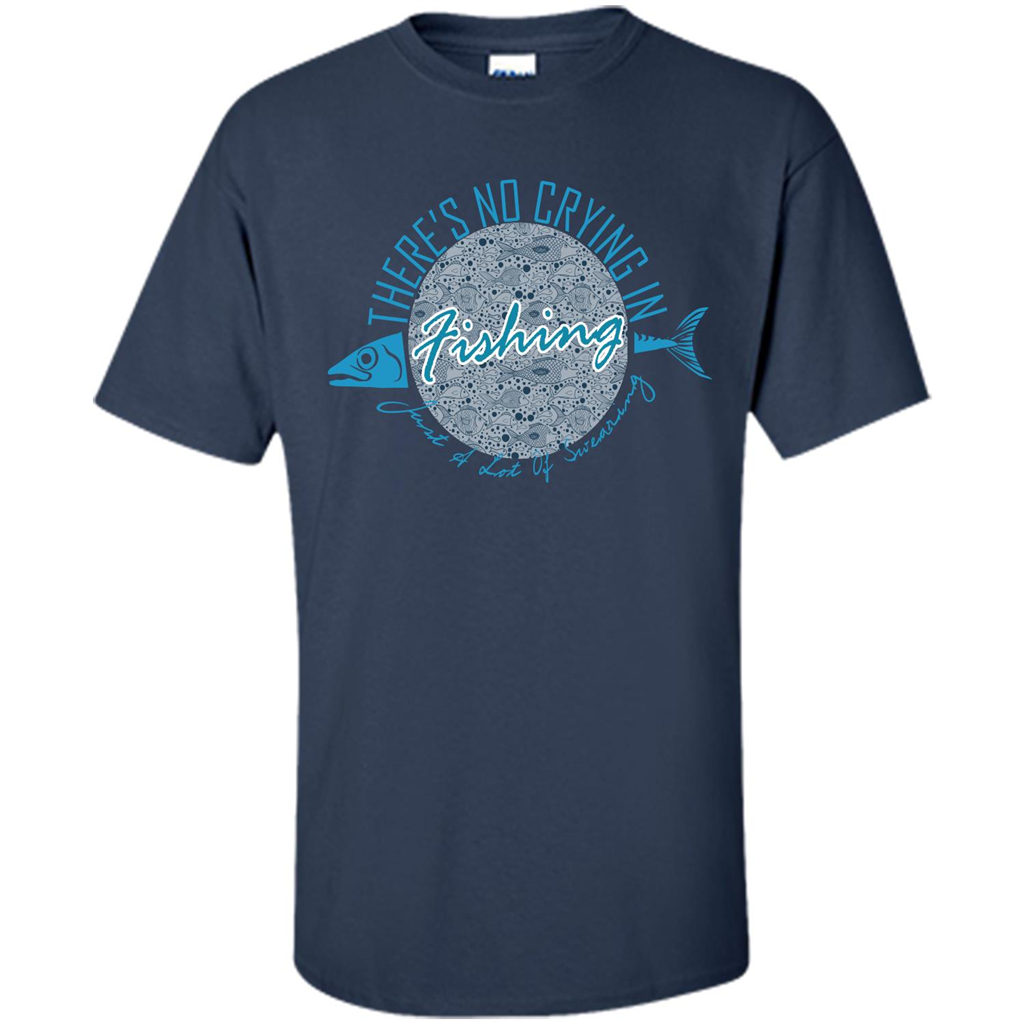 Fishing T-shirt No Crying Fishing Navy