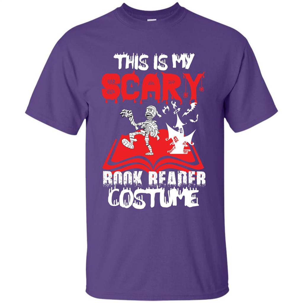 Halloween T-shirt This Is My Scary Book Reader Costume T-shirt Purple