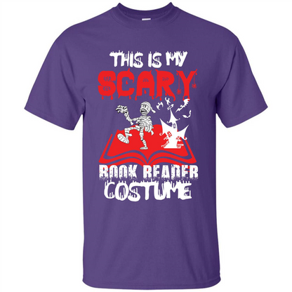Halloween T-shirt This Is My Scary Book Reader Costume T-shirt Purple