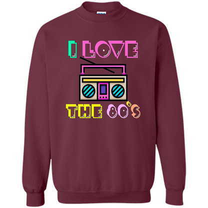 I Love The 80's T-shirt Maroon