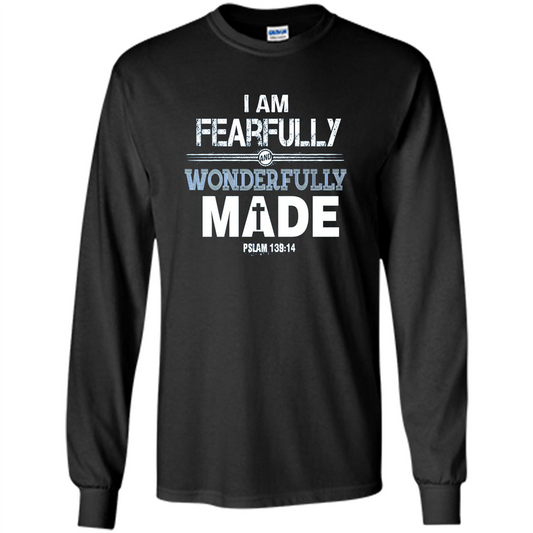 Christian T-shirt I Am Fearfully And Wonderfully Made Black