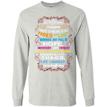 Mommy T-shirt Mom Emotional Yet The Rock Tired Ash