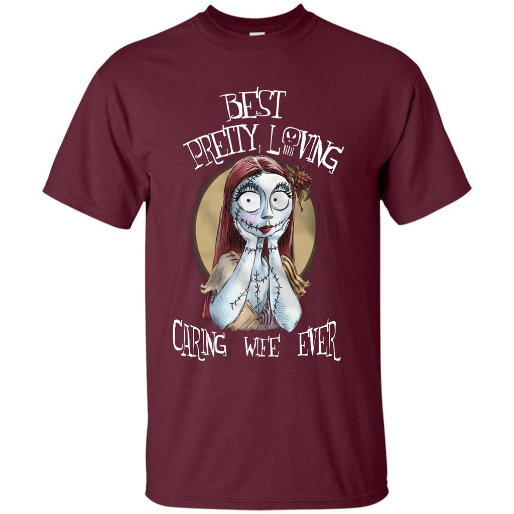 Halloween T-shirt Best Pretty Loving Caring Wife Ever T-shirt Maroon