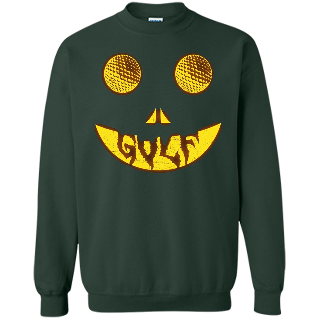 Halloween Costume Golf Scary Face Halloween T-Shirt Forest Green